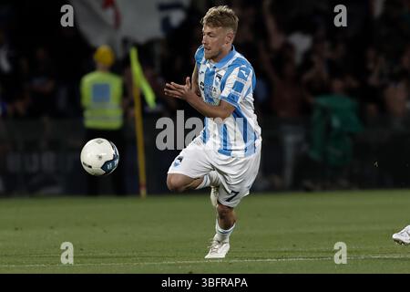 Terni, Italie. 03 juin 2025. Meazzi Lorenzo (Pescara) lors de la finale Play Off Italian série C, match Ternana Calcio vs Pescara 02 juin 2025 au stade Liberati de Terni Italie (photo de Luca Marchetti/LiveMedia) lors de Ternana vs pescara, match de football italien Coppa Italia Serie C à Terni, Italie, 02 juin 2025 crédit : Agence photo indépendante/Alamy Live News Banque D'Images