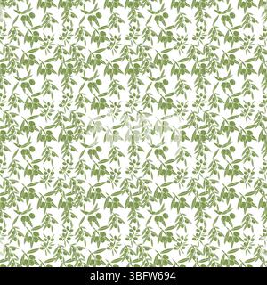 Branche d'olivier. Motif sans couture. Illustration vectorielle. Illustration de Vecteur