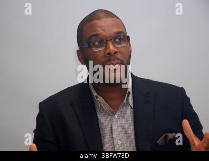 Tyler Perry à la séance de presse pour Alex Cross au four Seasons Hotel à Beverly Hills, Californie - 6 octobre 2012 Banque D'Images