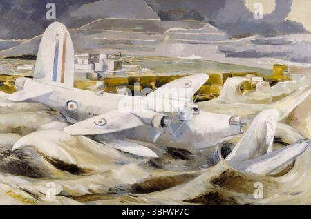 Paul Nash, Défense d'Albion, peinture à l'huile sur toile, 1942 Banque D'Images