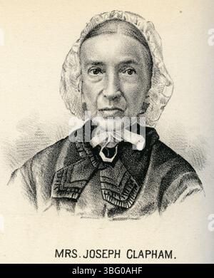 Joseph Clapham Sr. (1793-1875) et son épouse Sarah Hudson Clapham (1797-1872) émigrent du Yorkshire, en Angleterre, en Ohio en 1818, s'installant dans le canton de Blendon et déménageant plus tard dans une ferme de 100 acres sur Big Walnut Creek. Banque D'Images