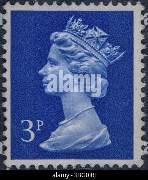 Reine Elizabeth II (1926, 2022) de Grande-Bretagne. Portrait sur timbre-poste de Grande-Bretagne Banque D'Images
