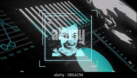 Image des photos et graphiques de l'utilisateur sur fond noir Banque D'Images