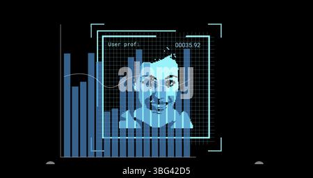 Image des photos et graphiques de l'utilisateur sur fond noir Banque D'Images