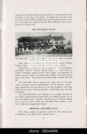 Cette brochure, publiée en 1952 par la Franklin County Historical Society, énumère cinquante événements importants qui ont influencé l'histoire et le développement du comté de Franklin et de Columbus, Ohio. Banque D'Images