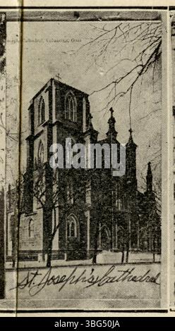 Une vue d'ensemble de Columbus, Ohio, en 1908, illustrant les bâtiments de la ville, la disposition et l'infrastructure civique vue d'en haut. Banque D'Images