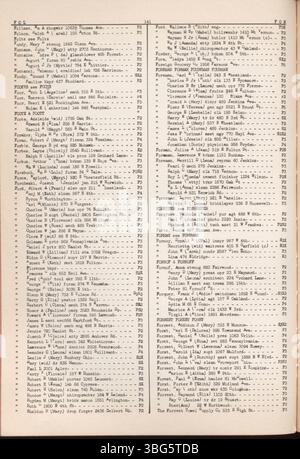 Le Livre rouge de la ville de Columbus (1942-1943) consigne les cotes de crédit, les noms, les professions et les adresses des résidents du comté de Franklin dans le but de faciliter le crédit auprès des magasins et des institutions de prêt. Banque D'Images