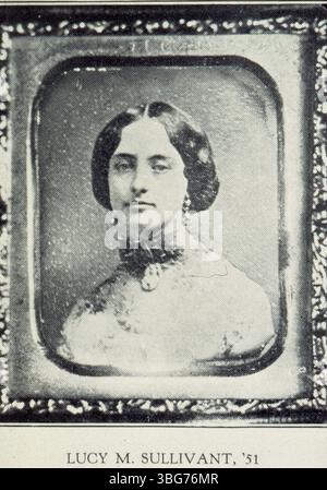 Lucy Madison Sullivant (1833-1904) a été institutrice pendant vingt ans et présidente de la Columbus Art Association pendant quinze ans. Ce daguerréotype de 1851 la capture peu de temps après avoir obtenu son diplôme de Columbus High School. Elle épouse James A. Wilcox en 1853. Banque D'Images