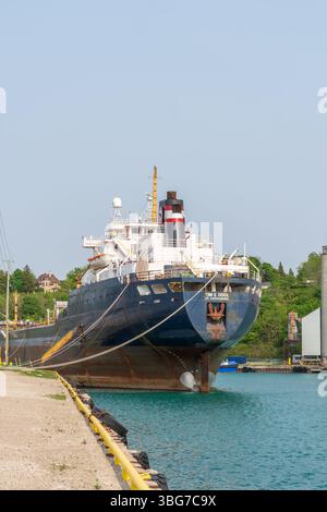 Le port de Goderich est le seul port en eau profonde sur la rive est du lac Huron. Environ 250 bateaux arrivent chaque année, beaucoup pour charger et transporter Banque D'Images