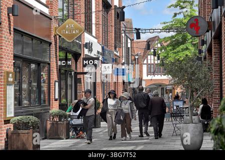 Centre commercial Bell court, Stratford upon Avon, Angleterre, Royaume-Uni Banque D'Images