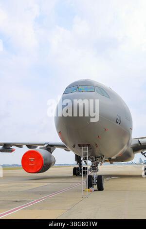 Airbus A330 Multi Role Tanker transport ( MRTT ), ravitaillement aérien et avion de transport militaire au salon aéronautique en Thaïlande. Banque D'Images