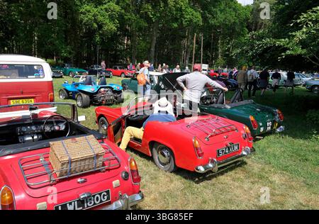 exposition de voitures anciennes, pavillon stody, nord de norfolk, angleterre Banque D'Images