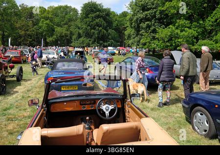 exposition de voitures anciennes, pavillon stody, nord de norfolk, angleterre Banque D'Images