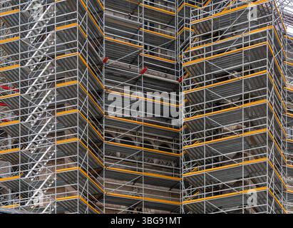 Paysage d'échafaudage dense plein cadre Banque D'Images