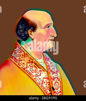 Le pape Alexandre IV ou Alessandro IV, né sous le nom de Rinaldo di Jenne, vers 1199 – 1261, souverain des États pontificaux du 12 décembre 1254 à sa mort, édité numériquement Banque D'Images