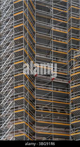 Paysage d'échafaudage dense plein cadre Banque D'Images