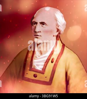 Pierre de Candie, également connu sous le nom de Peter Phillarges, Pietro Di Candia, Petros Philargos, c. 1339 – 1410, comme Alexandre V ou Alessandro V, antipape élu par le concile de Pise pendant le schisme occidental, il a régné de 1409 à sa mort en 1410, édité numériquement Banque D'Images