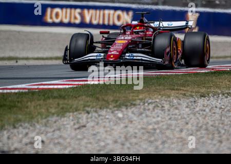 Montmelo, Espagne, 01 juin 2025, Charles Leclerc, de Monaco, concourt pour Ferrari. La journée du Grand Prix d'Espagne 2025, qui se déroule à Montmelo, en Espagne. Crédit : Michael Potts/Alamy Live News Banque D'Images