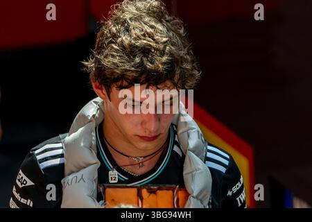 Montmelo, Espagne, 01 juin 2025, Andrea Kimi Antonelli, originaire d'Allemagne, concourt pour Mercedes. La journée du Grand Prix d'Espagne 2025, qui se déroule à Montmelo, en Espagne. Crédit : Michael Potts/Alamy Live News Banque D'Images
