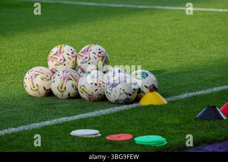 Wien, Österreich 03. Juni 2025 : UEFA Nations League Women - 2025 - Österreich vs. Deutschland Im Bild : Symbolbild Fußbälle Banque D'Images