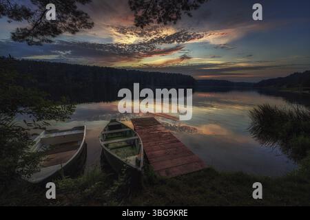 Wigry - belle nature préservée polonaise, une destination merveilleuse pour les vacances et la détente Banque D'Images