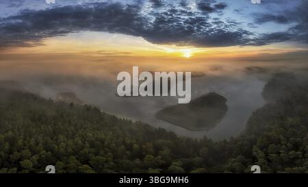 Wigry - belle nature préservée polonaise, une destination merveilleuse pour les vacances et la détente Banque D'Images