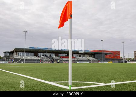 Noordwijk, pays-Bas. 04 juin 2025. NOORDWIJK, 04-06-2025, Sportpark Duinwetering, Betnation Dutch Tweede Divisie Play off Football, saison 2024/2025, match entre Noordwijk et Harkemase Boys, aperçu du stade crédit : Pro Shots/Alamy Live News Banque D'Images