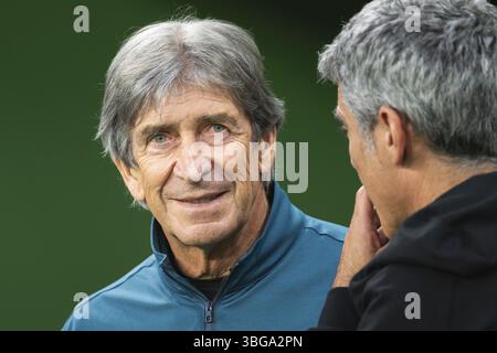 WROCLAW, POLOGNE - 28 MAI 2025 : UEFA Conference League final match Real Betis - Chelsea 1 :4. Manuel Pellegrini entraîneur-chef de Betis Banque D'Images