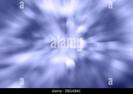 Lumière bleue abstraite avec flou radial et effets lumineux Banque D'Images