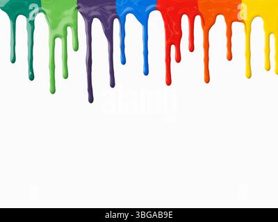 Des gouttes de peinture de couleur Banque D'Images