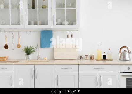 Location d'appartement, nouveau minimal, design scandinave après rénovation et style moderne, appartement ou maison à vendre Banque D'Images