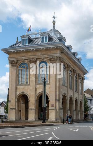 Abingdon County Hall Museum, un bâtiment classé Grade I dans le centre-ville d'Abingdon, Oxfordshire, Angleterre, Royaume-Uni Banque D'Images