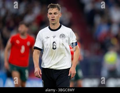 Munich, Allemagne. 04 juin 2025. Football : Ligue des Nations A, Allemagne - Portugal, round play-off, demi-finale à la Munich Football Arena. Joshua Kimmich d'Allemagne en action. Crédit : Sven Hoppe/dpa/Alamy Live News Banque D'Images