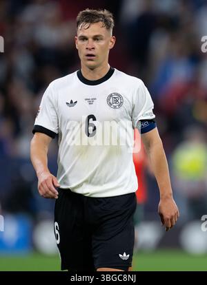Munich, Allemagne. 04 juin 2025. Football : Ligue des Nations A, Allemagne - Portugal, round play-off, demi-finale à la Munich Football Arena. Joshua Kimmich d'Allemagne en action. Crédit : Sven Hoppe/dpa/Alamy Live News Banque D'Images