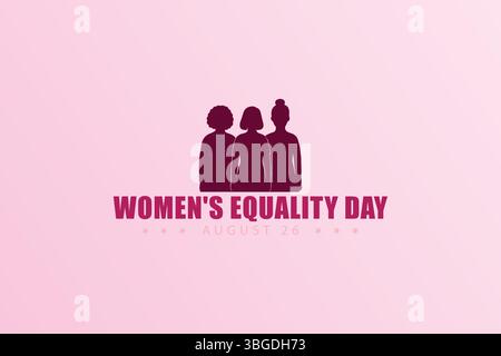 Célébration du progrès la Journée de l'héritage de l'égalité des femmes le 26 août Illustration de Vecteur