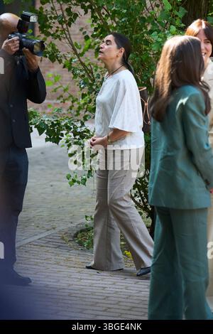 La reine Letizia d'Espagne, Mercedes Araujo Díaz de Teran, Secrétaire générale de la Maison Royale assiste à la réunion du Conseil d'administration de la Residencia de Estudiantes à la Residencia de Estudiantes le 5 juin 2025 à Madrid, Espagne. Banque D'Images