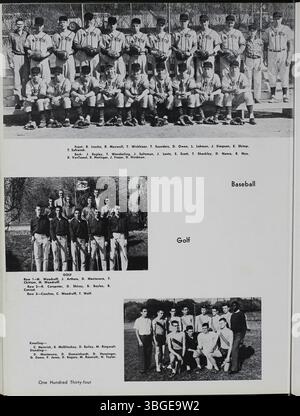 North High School Yearbook 1959 ; l'annuaire est intitulé 'Memory Book'. Le North High School, construit entre 1892 et 1893, était situé au 100 West 4th Avenue. Conçu par l'architecte Frank L. Packard, il présente un style néo-roman de trois étages. Le bâtiment a été remplacé en 1924 par une nouvelle structure au 100 East Arcadia Avenue. L'école a fermé en 1979 en raison de la baisse des inscriptions et a rouvert en 2012 sous le nom de Columbus International High School. Banque D'Images