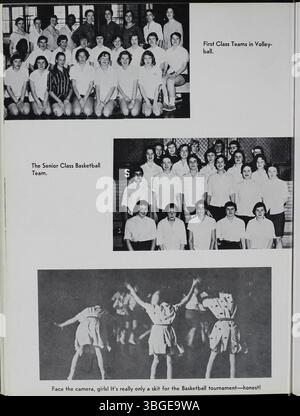 North High School Yearbook 1959 ; l'annuaire est intitulé 'Memory Book'. Le North High School, construit entre 1892 et 1893, était situé au 100 West 4th Avenue. Conçu par l'architecte Frank L. Packard, il présente un style néo-roman de trois étages. Le bâtiment a été remplacé en 1924 par une nouvelle structure au 100 East Arcadia Avenue. L'école a fermé en 1979 en raison de la baisse des inscriptions et a rouvert en 2012 sous le nom de Columbus International High School. Banque D'Images