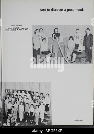 L'annuaire 1959 de la North High School présente un aperçu détaillé de l'histoire de l'école, de sa construction originale en 1892-3 au 100 West 4th Avenue à son remplacement en 1924 au 100 East Arcadia Avenue. L'école faisait partie des Columbus public Schools jusqu'à sa fermeture en 1979 et sa réouverture en 2012 sous le nom de Columbus International High School. Banque D'Images