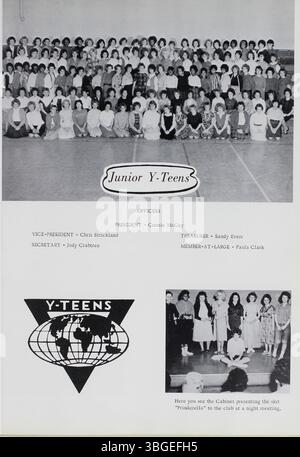 L'édition 1963 de l'annuaire du lycée Marion Franklin, 'Photogene', comprend des détails historiques et des photos des premières années de l'école. Située à Columbus, Ohio, l'école a ouvert ses portes en 1953 et offrait à l'origine un enseignement pour la 7e à la 12e année. Banque D'Images