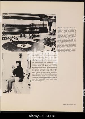 L'annuaire Reynolian de 1979 de l'école secondaire de Reynoldsburg reflète l'histoire du district, qui a commencé en 1819 avec une école de cabane en rondins. En 1858, une école de briques de deux étages est construite et en 1868, la Reynoldsburg Union Academy est créée. Cette académie a obtenu sa première promotion en 1871. L'annuaire a commencé à être publié en 1943, et le bâtiment original abrite maintenant l'école secondaire Hannah J. Ashton. Le district gère maintenant deux campus de lycées à Reynoldsburg. Banque D'Images