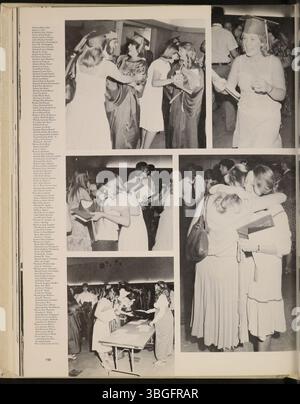 La page 202 de l'annuaire Reynolian 1978 contient des informations sur l'histoire fondamentale des écoles publiques de Reynoldsburg et la transition vers les campus actuels. Banque D'Images