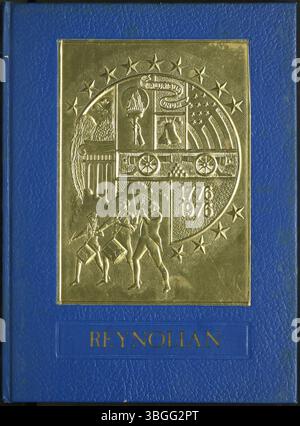 L'annuaire 1976 de l'école secondaire de Reynoldsburg, 'Reynolian', détaille l'histoire de l'école, y compris ses racines en 1819 avec la cabane en rondins du canton de Truro et son évolution vers la structure de 1976. Banque D'Images