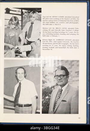 Reynolian, l'annuaire 1976 de l'école secondaire de Reynoldsburg, met en lumière l'évolution de l'éducation à Reynoldsburg, de l'école de cabane en rondins en 1819 à l'académie de l'Union de Reynoldsburg en 1868. L'école a été rénovée en 1925 et abrite maintenant la Hannah J. Ashton Middle School. En 2018, le lycée de Reynoldsburg avait deux campus, l'un sur Livingston Avenue et l'autre sur Summit Road. Banque D'Images