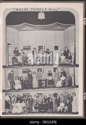 L'annuaire « pilote » 1949 de l'école secondaire Holy Family comprend des portraits d'élèves et d'enseignants, commémorant la dernière année de l'école avant sa fermeture en 1971. Banque D'Images