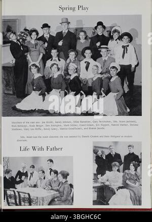 La page 113 de l'annuaire 'Photogene' de 1964 met en évidence le corps étudiant et les activités du campus de Marion Franklin High School, une école secondaire publique à Columbus, Ohio. Banque D'Images