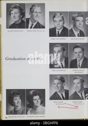 L'annuaire Reynolian de 1965 du lycée de Reynoldsburg documente l'origine de l'école, en commençant par une cabane en rondins en 1819. Une école de briques de deux étages a été construite en 1858 à Jackson Street et Broadwyn Drive. La Reynoldsburg Union Academy, fondée en 1868, est diplômée de sa première promotion en 1871. Le bâtiment a été rénové en 1925. Le lycée exploite deux campus en 2018. Banque D'Images