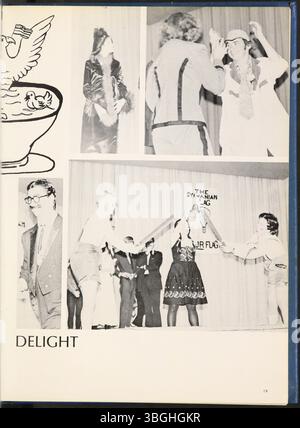 L'annuaire 1976 de l'école secondaire de Reynoldsburg présente l'évolution de l'école, à partir de ses débuts en 1819 dans une cabane en rondins. En 1858, l'école est devenue un bâtiment en briques de deux étages. La Reynoldsburg Union Academy a été créée en 1868, marquant un changement significatif dans l'éducation locale. L’annuaire, Reynolian, témoigne de l’héritage durable de l’école. Banque D'Images