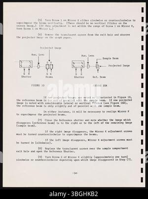 Le spectrophotomètre DK de Beckman, introduit en 1956, a amélioré le modèle DU précédent en intégrant des capacités dans le proche infrarouge. Cet avancement a été développé par le chimiste Wilbur I. Kaye chez Eastman Kodak et plus tard chez Beckman instruments, conduisant au nom du modèle DK en son honneur. Banque D'Images