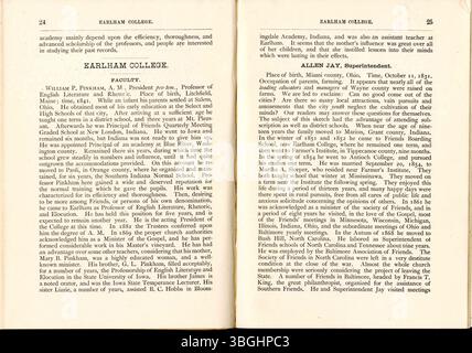 La page 48 du Wayne County Farmers Directory de 1884 comprend des biographies et des croquis d'agriculteurs locaux, ainsi que des répertoires de villages du comté de Wayne, Indiana et du comté de Preble, Ohio. Il met en lumière la communauté agricole et le développement local. Banque D'Images